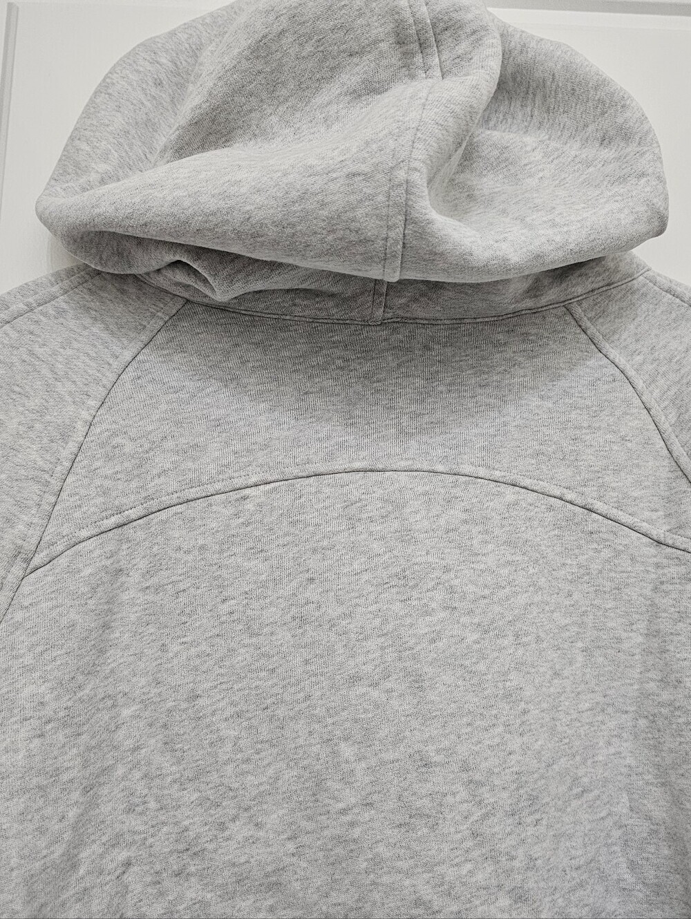 lululemon Scuba Oversized Light Gray Half-Zip Hooded Sweatshirt Size M/L - Picture 7 of 15